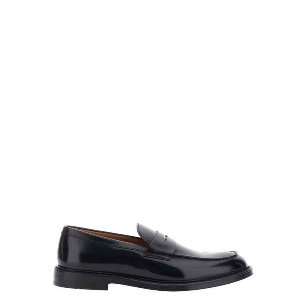 Doucal's Men 'Siena' Black Slip-On Loafer In Smooth Leather Men